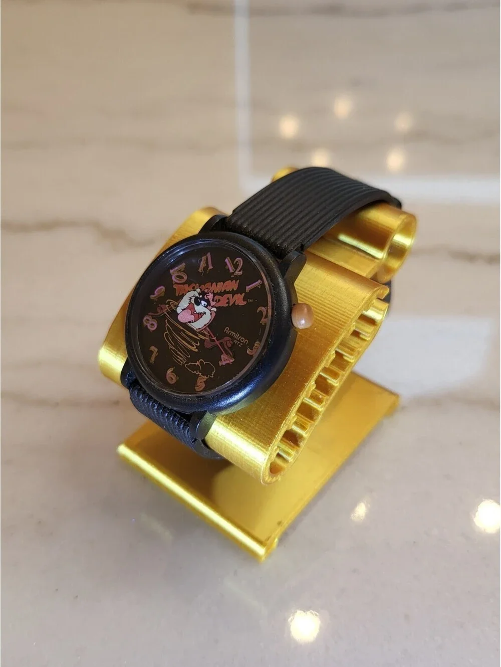 Vtg 1994 Armitron Watch Warner Bros Taz Tazmanian Devil Running NEW battery EUC
